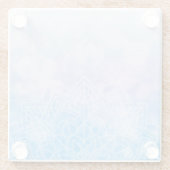 Roze en Paarse pasta Mandela Glazen Onderzetter (Achterkant)