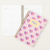 Roze en paarse pastel harten planner (Display)