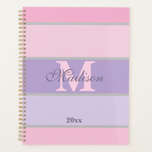 roze en paarse pastel iPhone / iPad hoes Planner (Voorkant)