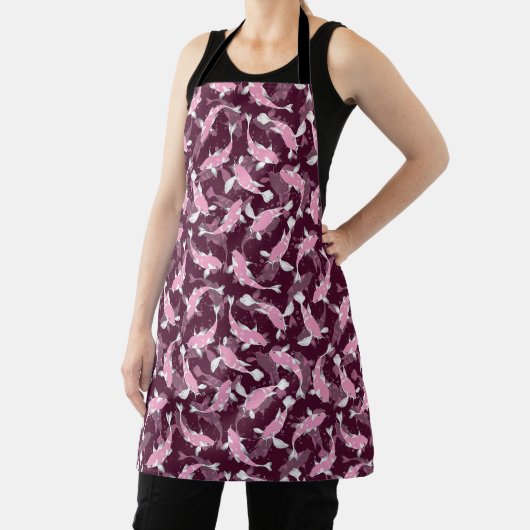 Roze en paarse patroon - Koi Karper Schort (Insitu)
