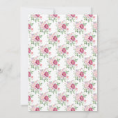 Roze en Paarse Peony Flowers Vrijgezellenfeest Kaart (Achterkant)