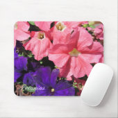 Roze en Paarse Petunias Muismat (Met muis)