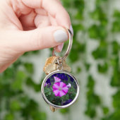 Roze en Paarse Petunias Sleutelhanger (Hand)