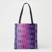 Roze en paarse Pickleball Canvas tas (Voorkant)