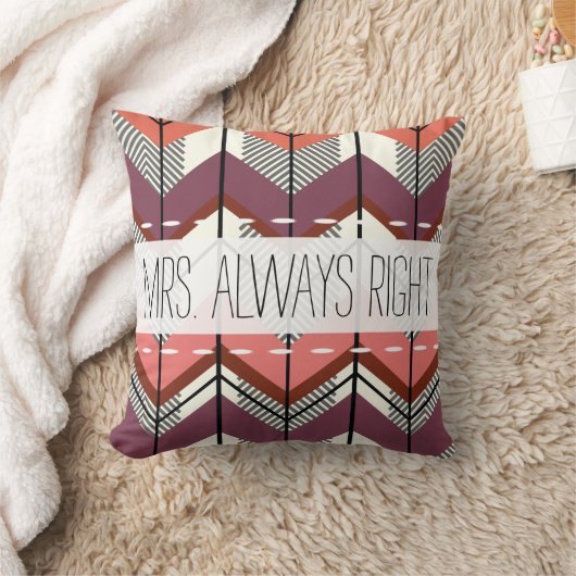 Roze en Paarse Pijl altijd rechts Kussen (Deken)