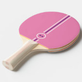  Roze en Paarse Ping Pong Paddle Tafeltennisbatje (Voorkant Gekanteld)