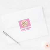 Roze en Paarse Pizza Party Favor Stickers (Envelop)
