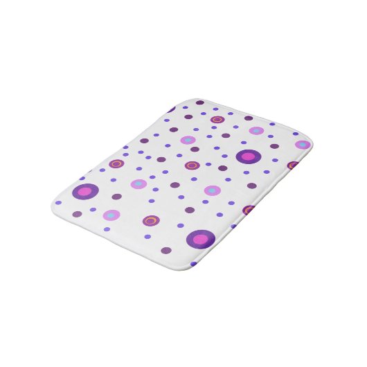 Roze en Paarse poka-Dot Bath Mat (Gekanteld)