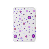 Roze en Paarse poka-Dot Bath Mat (Voorkant Verticaal)