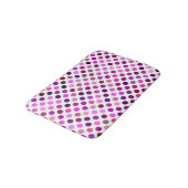 Roze en Paarse poka Dots Badmat (Gekanteld)