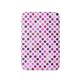 Roze en Paarse poka Dots Badmat (Voorkant Verticaal)