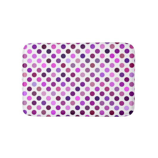 Roze en Paarse poka Dots Badmat (Voorkant)