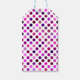 Roze en Paarse poka Dots Cadeaulabel