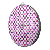 Roze en Paarse poka Dots Dartbord (Voorkant Rechts)