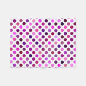 Roze en Paarse poka Dots Fleece Deken (Voorkant (Horizontaal))