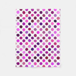Roze en Paarse poka Dots Fleece Deken