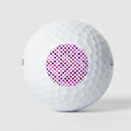 Roze en Paarse poka Dots Golfballen