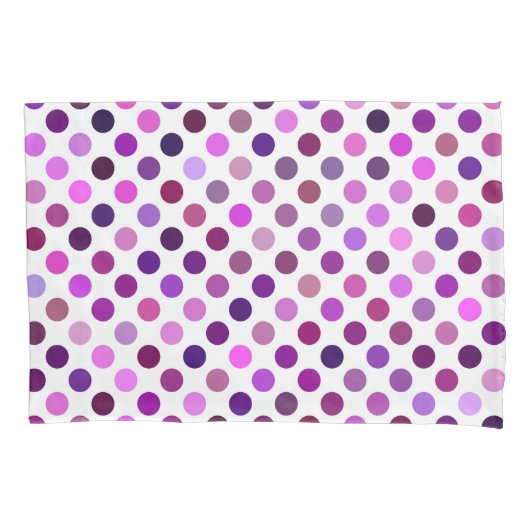 Roze en Paarse poka Dots Kussensloop (Voorkant)