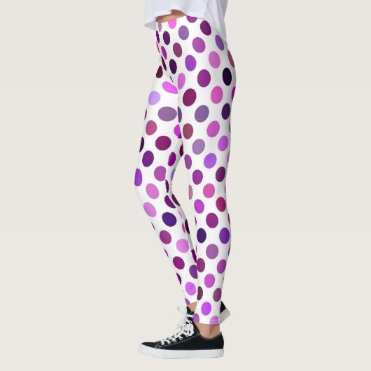 Roze en Paarse poka Dots Leggings (Links)