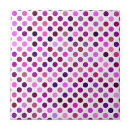Roze en Paarse poka Dots Tegeltje