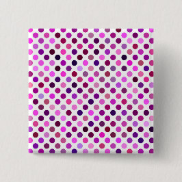 Roze en Paarse poka Dots Vierkante Button 5,1 Cm