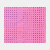 Roze en Paarse pokkendot Fleece Deken (Voorkant (Horizontaal))