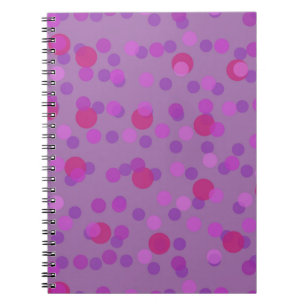 roze en paarse polka stip notitieboek