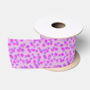 roze en paarse polka stip satijnen lint