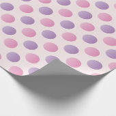 Roze en Paarse polka stippen Cadeaupapier (Hoek)