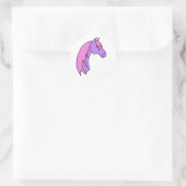 Roze en Paarse Pony Stickers! Ronde Sticker (Tas)