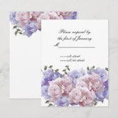 Roze en Paarse pony's Antwoord Kaart (Voorkant / Achterkant)