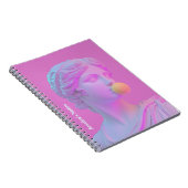 Roze en Paarse Pop Art Venus Notitieboek (Rechterzijde)