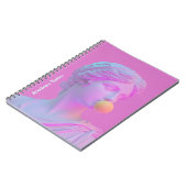 Roze en Paarse Pop Art Venus Notitieboek (Linkerzijde)