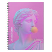 Roze en Paarse Pop Art Venus Notitieboek (Voorkant)