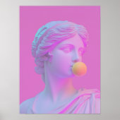 Roze en Paarse Pop Art Venus Poster (Voorkant)