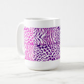 Roze en Paarse proefdieren Koffiemok (Voorkant links)