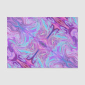 Roze en Paarse Psychedelische Abstracte Oliewervel Tissuepapier (Voorkant)