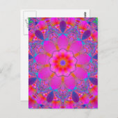 Roze en Paarse psychedelische mandala Briefkaart (Voorkant / Achterkant)