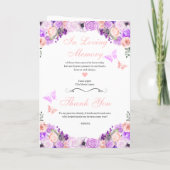 Roze en Paarse Quinceanera Tiara Butterflies Programma (Achterkant)