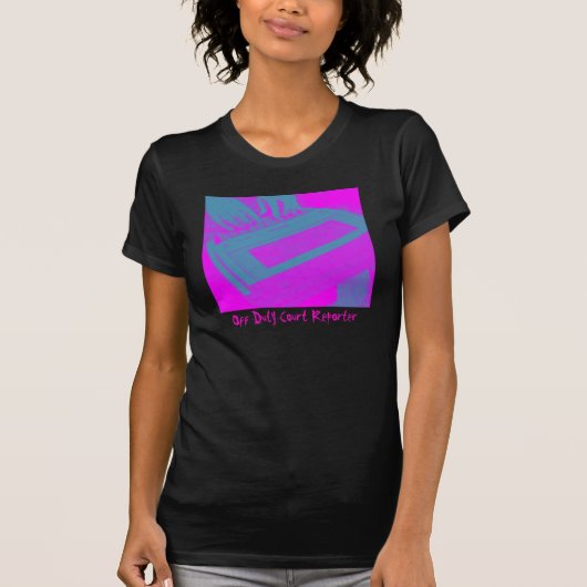 Roze en Paarse rechter T-shirt (Voorkant)