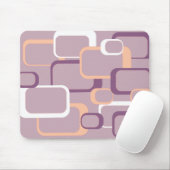 Roze en Paarse Retro Square Mousepad Muismat (Met muis)