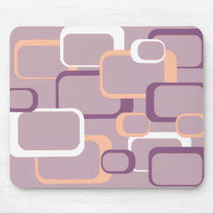 Roze en Paarse Retro Square Mousepad Muismat
