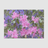 Roze en Paarse Rhododendrons Floral Tissuepapier (Voorkant)