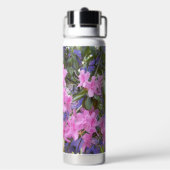 Roze en Paarse Rhododendrons Floral Waterfles (Achterkant)