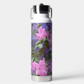Roze en Paarse Rhododendrons Floral Waterfles (Voorkant)