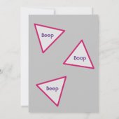 Roze en Paarse Robot Science Party Invitation Kaart (Achterkant)