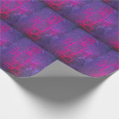 Roze en Paarse robotarpapier Cadeaupapier (Hoek)