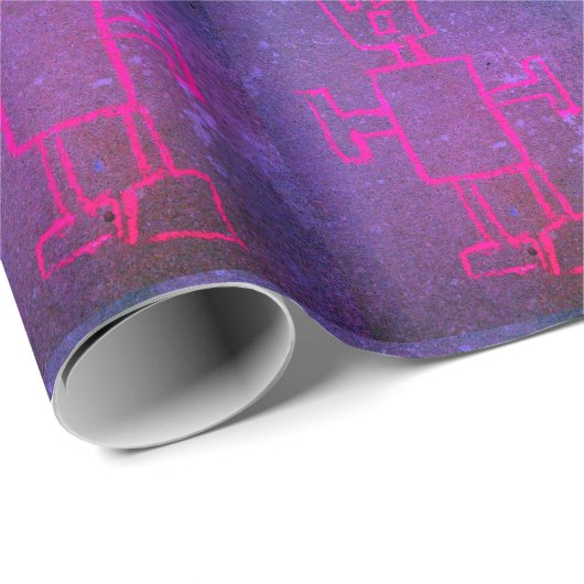 Roze en Paarse robotarpapier Cadeaupapier (Rol Hoek)