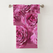 Roze en paarse rozen bad handdoek (Insitu)