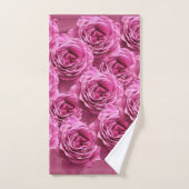 Roze en paarse rozen bad handdoek (Handdoek)